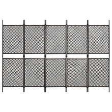 E E-NICES Paravento a Pannelli in Polyrattan Marrone 300x200 cm