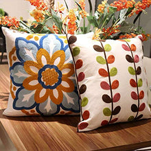 Print Cuscino Decorativo in Cotone per Divano con Finestra Ricamato sul Divano