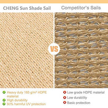 Zhao, tenda da sole per balcone, tenda da giardino, terrazza, pianta condizionata per fiori da giardino, beige 7 x 7 m (colore: beige, dimensioni: 7 x 7 m)