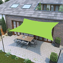 YTQ Tendalino per Parasole A Vela con Corda Rettangolo Sabbia Resistente Ai Raggi UV per Uso Commerciale Patio Impermeabile Blocco Tenda da Sole Dimensioni: (2,5 * 3 M)(Color:Verde)