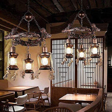 N/Z Home Equipment 3 Lanterns Nostalgic Style Tree Branch Hanging Light Rail + Resin Restaurant Height Adjustable Kitchen Loft Bar Restaurant Easy to Tall