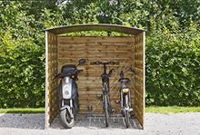Riparo in legno per biciclette