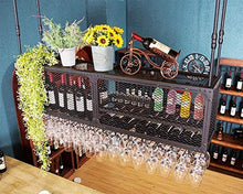 Classico LNDDB Wine Bar Parete Rack Hanging Rack Glass Bar, attaccatura del Supporto di Bottiglia Regolabile (Dimensioni: 80 × 35 × 45cm)