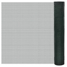 Weilandeal - Rete di filo quadrata, 1 x 25 m, rivestimento in PVC e rete zincata, dimensioni della rete: 12 x 12 mm