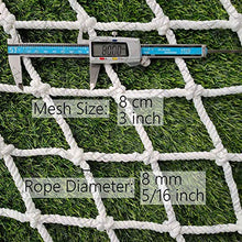JFFFFWI Rete da Giardino, Rete da carico in Corda Bianca per Rete di Sicurezza per Bambini Balcone Recinzione Rete da Recinzione Patio Protettiva Decorazione da Parete in Cotone per Bambini, per Rin