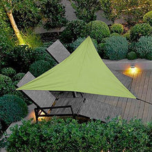 Uni-Wert Tenda da Sole Triangolare 3 x 3 x 3 m PES Poliestere Verde Protezione UV Impermeabile Parasole per Tende da Sole Giardino Balcone Patio Esterno