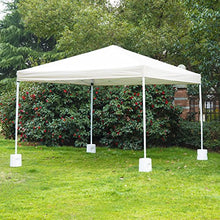 Outsunny Set 4 Pezzi Pesi Riempibili con Acqua o Sabbia per Gazebo Plastica PE 22 x 24 x 25 cm Bianco