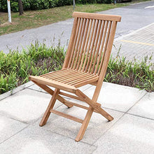 CGBF-Garden Bistro Set 3 Pezzi,Mobili da Balcone Pieghevoli per Esterni in Teak Set Tavolo e Sedie
