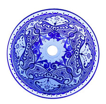 Saharashop Lavabo in ceramica orientale Safi blu grande