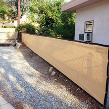 ALGFree Giardino Schermo Privacy per Giardino Dietro La Casa Terrazza Balcone Ringhiera Rete Ombreggiante al 90% Protezione Solare Parabrezza Telo Ombreggiante, Beige, Personalizzabile