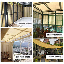 ALGFree Giardino Schermo Privacy per Giardino Dietro La Casa Terrazza Balcone Ringhiera Rete Ombreggiante al 90% Protezione Solare Parabrezza Telo Ombreggiante, Beige, Personalizzabile
