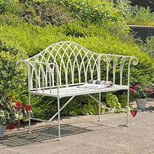 household products Panchina Doppia in Metallo per Esterni, Panchina retrò da Giardino, Panchina per Veranda in Ferro Battuto Pieghevole per Mobili da Esterno, Adatta per Prato, Balcone, Terrazza