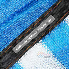 BYWWANG Tenda da Sole a Strisce Blu e Bianche per Tende da Sole a Rete per Tende da Sole
