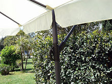 GARDENIA AMZ025 Ombrellone ad Arco, Marrone/Ecrù, 2.5 x 2.5 m