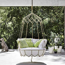 Sedia per canestro sospeso,Cotone appeso macrame hammock swing sedia squisito sedia a sospensione sani smarinata ideale per interni, all'aperto, casa, camera da letto, patio, ponte, cortile, giardino