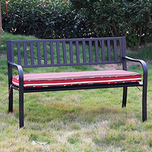 GaoF Panchine da Giardino Park Terrace, panchina in ghisa per Esterni (con Cuscino in Schiuma), panchina Lounge a 2 posti con Schienale e braccioli, panchine Decorative per