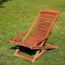 San Marco Sedia a Sdraio in Teak Pieghevole per arredo Piscina
