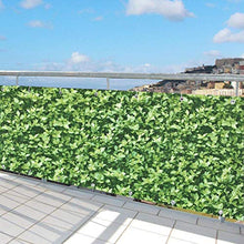 BAKAJI Telo Copertura Frangivista Frangivento per Ringhiera Protezione Balcone Dimensione 600 x 90 cm in Tessuto PVC Aggancio ad Occhielli Corda 24mt Inclusa (Edera)