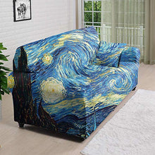Hugs IDEA Starry Night By Vincent Van Gogh - Copridivano super elasticizzato, tessuto jacquard spandex con fondo elastico per cani, gatti, bambini, lavabile per 3 cuscini divano