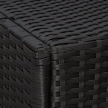TecTake LETTINO POLY RATTAN ARREDO ESTERNO GIARDINO SDRAIO PRENDISOLE DIVANO SEDIA MARRONE - disponibile in diversi colori - (Nero)