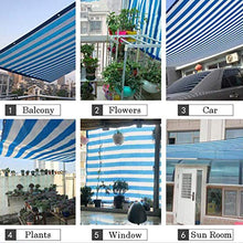 CYY 10x20ft/3x6m Rete Ombreggiante con Occhielli,Panno per Protezione Solare a Strisce Resistente Ai Raggi UV 95%, Coperture Balcone Cortile (Dimensioni Multiple)