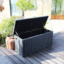 XLLLL Cassapanca da Esterno Scatola di Immagazzinaggio del Giardino della Bici Plastica 75Gal Panca Esterna Impermeabile da Banco