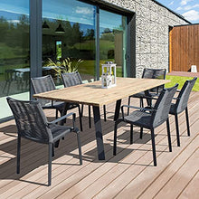 Sedia Catalina nera in alluminio, da 55x87x60 cm Nero Antracite