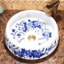 Jgophu - Lavabo da appoggio in porcellana, stile europeo