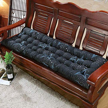 BoruisX Cuscino Lungo per Panca con Lacci di Fissaggio, Cuscino per Panca da 2 a 3 posti, spazioso Comodo e Spesso, per Giardino e Interni (Stile 3,48 * 120 CM)