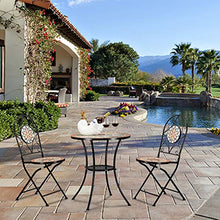 Set di tavolo da bistrot a mosaico resistente e durevole, ideale per piscina, salotti, camere da letto, balconi, prati, cortili, giardini (scrivania)