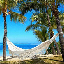 WMYATING Hammock Grande 2 Persona Stile Rame con Frange Deluxe Hammock Net Swing Sedia Indoor Appeso Swing Comfort Durata