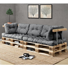 [en.casa] 1x Cuscino Sedile per Divano Paletta Euro [Grigio Chiaro] Cuscini per Palette Supporto in/Outdoor mobili Imbottiti