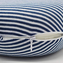 LBLQWE Cuscino a Forma di U, Memory Foam per Massaggio, Collo Rimovibile a 360 °, Spalla, Supporto per Dormire, Supporto per Laptop, Adatto per Aerei da Viaggio-Blue