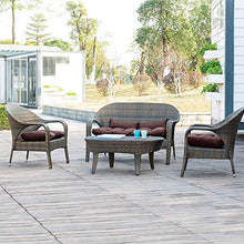 YB&GQ Patio Chair Furniture per Divano Portico,All'Aperto Interna Cuscino Spalliera per Divano in Pallet,Vimini 2 Posti Cuscini da Sedia & 2 Cuscino Schienale & 2 Cuscini Lolumini