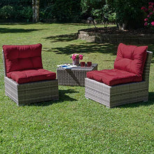 Beautissu Cuscino Lounge da Esterno XLuna - Comoda spalliera 60x40x12cm - per mobili e Arredamento da Giardino - Rosso