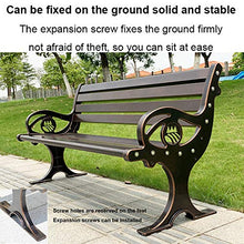 Sedia da esterno per patio da esterno con panchina da giardino, Resistente sedile casual in alluminio pressofuso con braccioli e schienale, Mobili da giardino resistenti alle intemperie