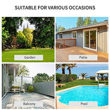 Set Salotto da Giardino Divano 2 Poltrone e Tavolino in Metallo Bianco e Blu