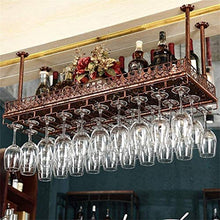 DJSMjbj - Portabottiglie da appendere al soffitto, altezza regolabile, in metallo, per calici da vino, stile retrò, decorazione per bicchieri di vino (dimensioni: 80 x 35 cm)