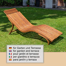 Ampel 24, Sedia a Sdraio in Legno Cannes | Forma ergonomica ca. 185 x 60 cm | Resistente alle intemperie | Regolabile in 4 Posizioni Diverse