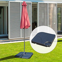 Outsunny Set 4pz Base per Ombrellone da Giardino in Plastica 50 × 50 × 7.5cm