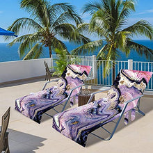 Sdfsa - Coprisedia da spiaggia per chaise longue con tasche laterali per piscina, sdraio, prendisole, vacanza