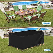 Osarke Copritavolo da Giardino Telo Copertura per Giardino Mobili Tabella Impermeabile Nero 170 x 94 x 70cm