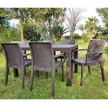 DIMAPLAST Set Tavolo e Sedie Poltrone da Giardino Rattan Resina Amalfi