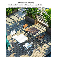 Set 3 pezzi tavolo e sedia pieghevoli da esterno in legno da balcone, caffetteria, negozio di tè al latte, combinazione di tavolo e sedia da esterno, set di mobili da terrazza giardino patio