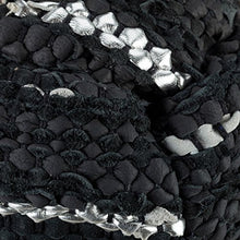Relaxdays 10021217 Pouf Poggiapiedi Imbottito, Pelle, Nero, 54 x 57 x 38 cm
