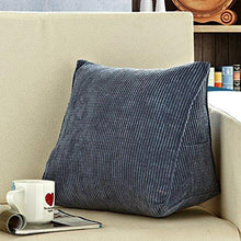 Generic - Cuscino triangolare per schienale, per divano, letto, decorazione – blu profondo, 40 x 36 x 20 cm - Arredi Casa