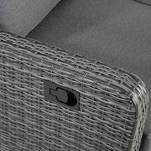Gartentraum Divano da Giardino a 3 posti con schienali Regolabili - Sofa Refi
