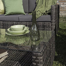 VERDELOOK Dafne, Set Arredo da Giardino, Composto da 1 tavolino, 1 Divano a 2 posti e 2 poltroncine, Marrone