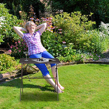 Relaxdays Pieghevole da Giardino, Aspetto Legno, Tavolo Rettangolare Balcone, Plastica, 75x77,5x48,5 cm, Marrone