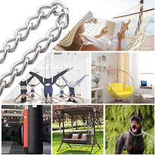 SNOWINSPRING Catena per Sedia Sospesa con Moschettone - Confezione da 2 Kit per Appendere nel Acciaio Inossidabile Heavy Duty per Sacchi da Boxe Hammock Swing Sandbag